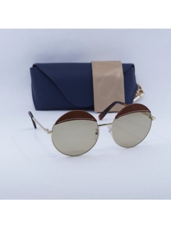 Loewe LW40007U 33N Round Sunglasses – Gold main image 5